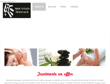 Tablet Screenshot of bigwhitemountainmassage.com